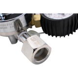 Regulator, CO2, KOMOS, Dual Body 1/4" Check Valve