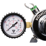 Regulator, CO2, KOMOS, Dual Body 1/4" Check Valve