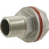 Weldless Bulkhead, 1/2" FPT x 1/2" MPT - Doc's Cellar