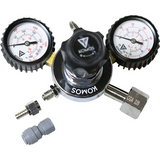 Regulator, CO2, KOMOS, 1/4" Check Valve